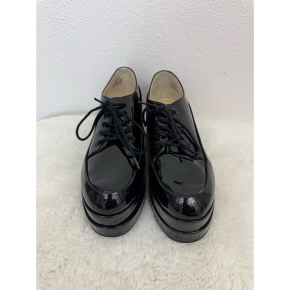Jessica Simpson Black Patent Platform Oxford Shoes Size 7M NWOT - Picture 4 of 8